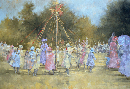 The Maypole (oil on canvas)