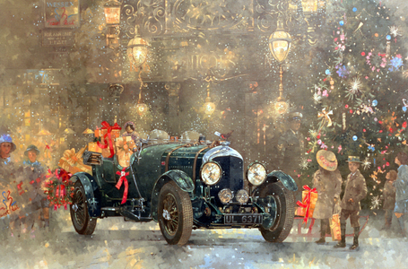 Christmas Bentley (oil on canvas)