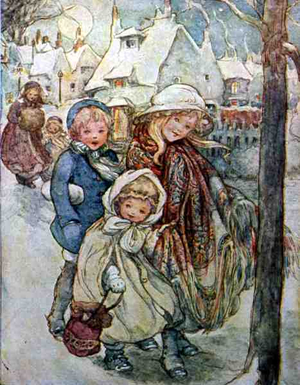 'Going to the Party', book illustration