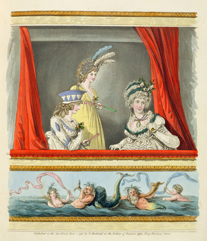 Opera dresses from Nikolaus Heideloff's `Gallery of Fashion' Vol II, June 1796 (print)