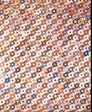 Hexagon patchwork quilt, English, 19th century