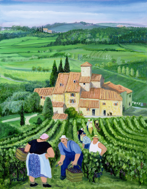 Castellina-in-Chianti (oil on canvas)