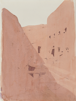 Golgotha, Lalibela, Ethiopia, 1996 (watercolour on paper)