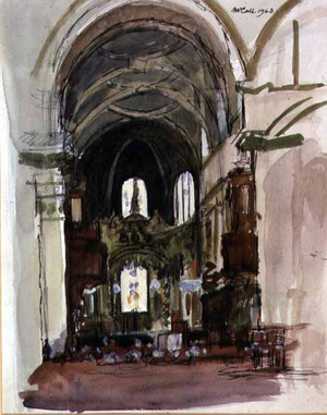 St. Paul's Cathedral, 1963 (w/c on paper)