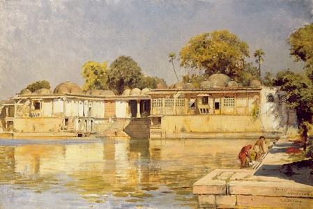Palace and Lake at Sarkeh, near Ahmedabad, India, c.1882-83 (oil on canvas)