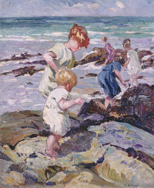 Young Explorers (oil on canvas)