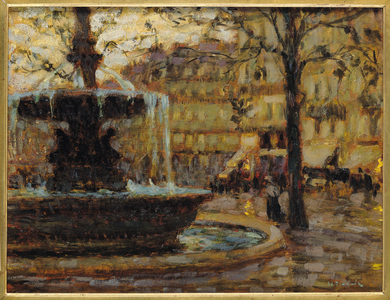 La fontaine, Paris, 1904 (oil on panel)