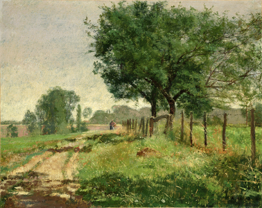 Peasant in the Fields (oil on canvas)