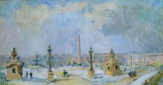 The Place de la Concorde, Paris (oil on canvas)