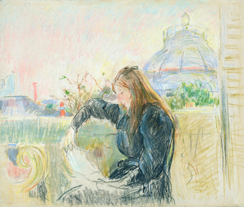 On the Balcony, 1893 (pastel on paper)
