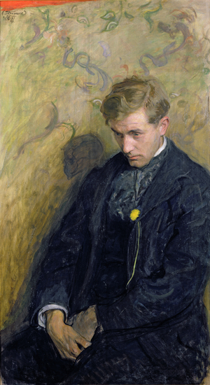 Melancholic or,Portrait of Antoni Procajlowicz (1876-1949) 1898 (oil on canvas)
