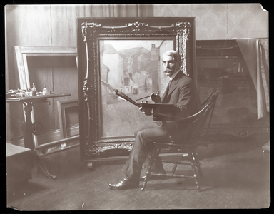 H.B. Snell in his studio, New York, 1907 (silver gelatin print)