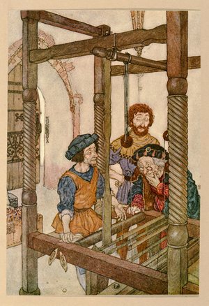 The Weavers, from the 'Emperor's New Clothes', (illustration)