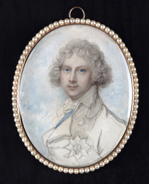 Portrait of George, Prince of Wales, later King George IV, c.1783 (w/c on ivory)