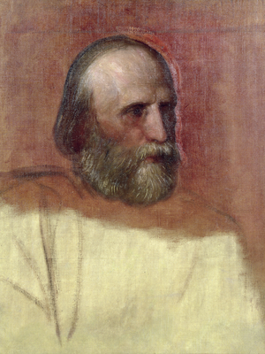 Portrait of Giuseppe Garibaldi (1802-82), 1864 (oil on canvas)