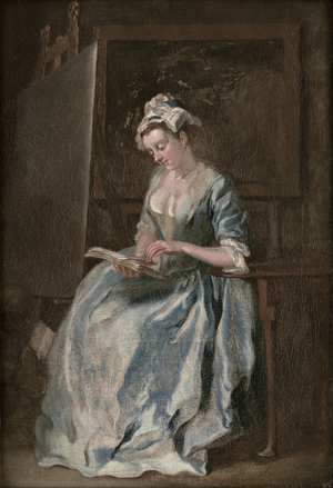 Portrait of a woman, possibly the Artist's wife, c.1735 (oil on canvas)