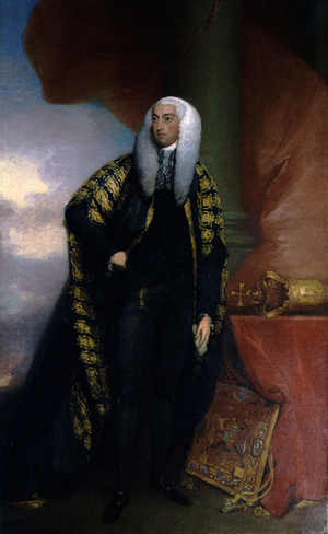 Portrait of John Fitzgibbon, Earl of Clare (1749-1802), as Lord Chancellor of Ireland, c.1789 (oil on canvas)