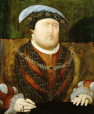 Portrait of King Henry VIII (1491-1547) c.1535 (oil on oak panel)