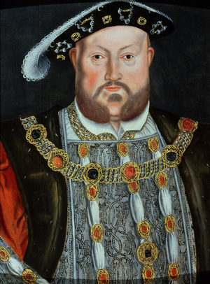 Portrait of King Henry VIII (1491-1547) (oil on panel)