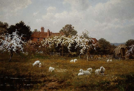Spring at Fittleworth, Sussex (oil on canvas)