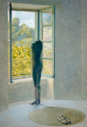 Viewing the Park, 1995 (egg tempera on panel)