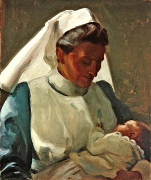 The Baby's Nurse (oil on canvas)