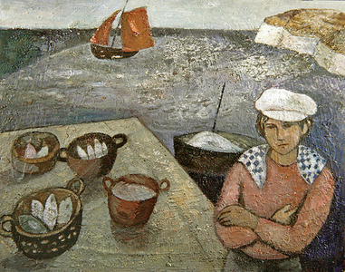 The Fisherman (oil on board)