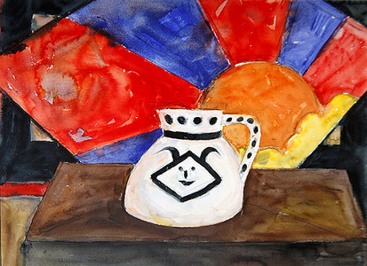 The Picasso Pot (w/c on paper)