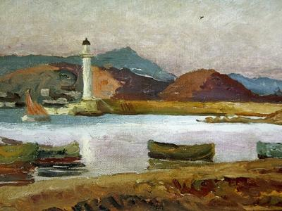 Lighthouse (oil on canvas)