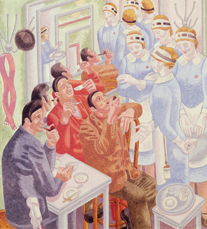 The Good Old Days, 1938-39 (gouache on paper)