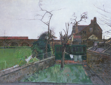 Back View of a Victorian House, c.1958 (oil on canvas)