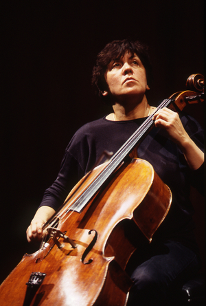 Natalia Gutman, performing in Paris, France, in 1995. NG: Russian cellist, b November 14, 1942 -