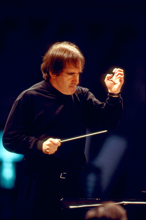 James Conlon - American conductor conducting the National Orchestra of France, Paris, France, 1995. 'Orchestre National de France'. - b.1950 -