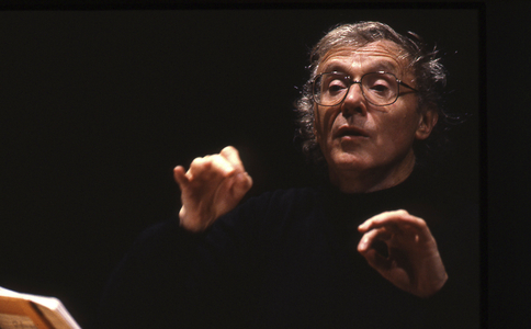 Rene Clemencic - portrait of the Austrian composer, conductor, flautist and harpsichordist, February 1990.