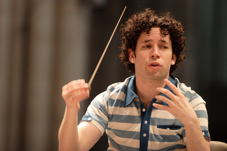 Gustavo Dudamel - Venezuelan conductor at Saint Denis Festival, Paris, France, 4 June 2007.