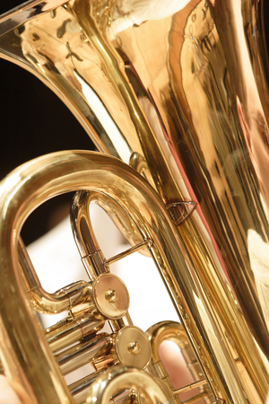 Tuba - close-up of the brass instrument