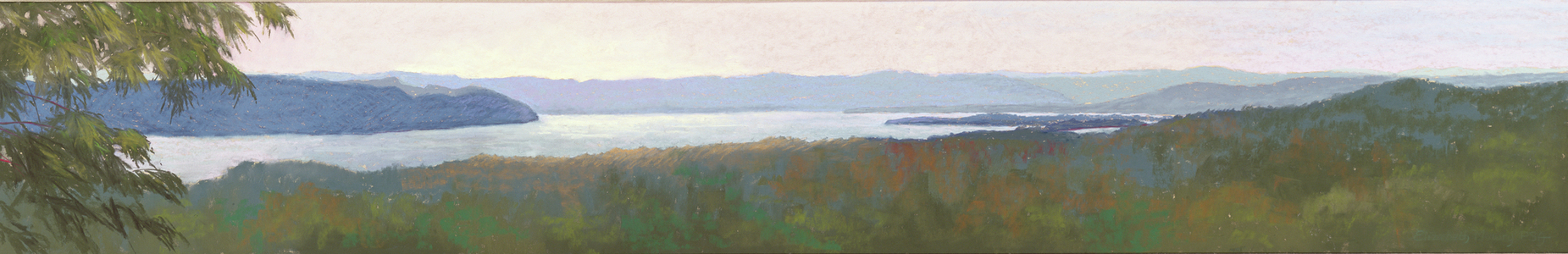 View of Hudson River II (pastel)