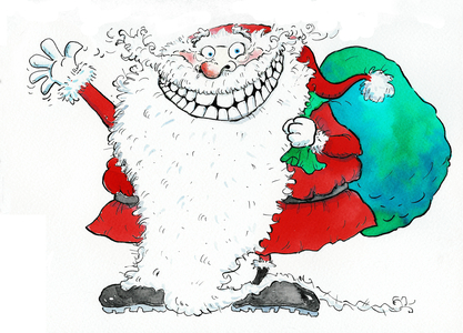 Ho, Ho, Ho! (w/c & ink on paper)