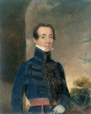Lieutenant George Briggs (1808-75) Madras Artillery, c.1832 (oil on board)