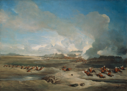 The Storming and Capture of the North Fort, Peiho, on the 21st August 1860, 1860 (oil on canvas)