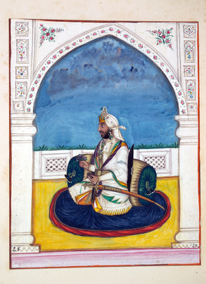 Sirdar Shamshir Singh, from 'The Kingdom of the Punjab, its Rulers and Chiefs, volume I', a volume of 27 watercolour studies by an unidentified Indian artist, c.1840 (w/c on paper)