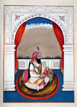 Dewan Mubraj (Multanwala), from 'The Kingdom of the Punjab, its Rulers and Chiefs, volume II', a volume of 30 watercolour studies by an unidentified Indian artist, c.1840 (w/c on paper)