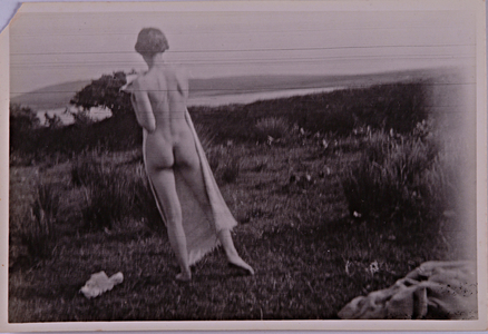 Ella nude at Dozmary, c.1915 (b/w photo)