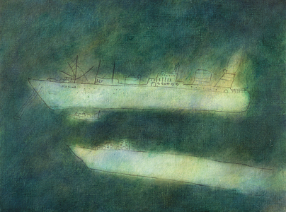 Boats (oil on canvas)