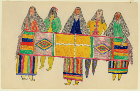Apache Indians, c.1894-99 (ink & w/c on paper)