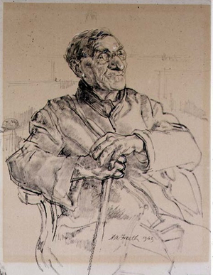 Fred Ruddock, 1949 (ink on paper)