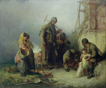 Pitmen at Play, 1836 (oil on canvas)