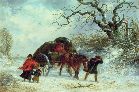 The Carriers Cart - Winter (oil on panel)