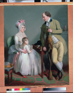 Mr and Mrs Custance of Norwich and their Daughter Frances, c.1786 (oil on canvas)