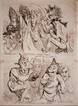 The National Assembly petrified, and The National Assembly Revivified, published by S.W. Fores in 1791 (etching)